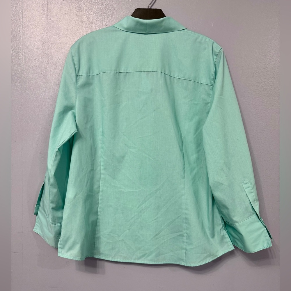 Foxcroft Mint Green Button Down Shirt - image 2